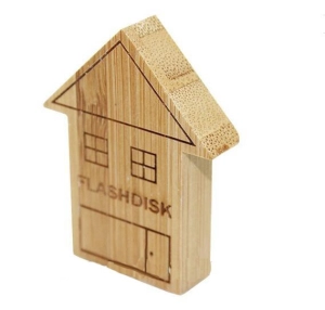 Memoria USB en madera en forma de Casa