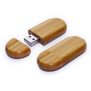 Memoria USB ovalada en madera