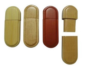 Memoria USB ovalada en madera