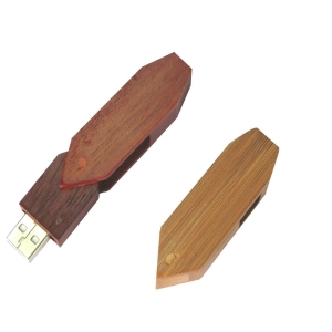 Memoria USB giratoria en madera