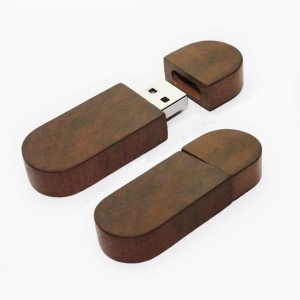 Memoria USB ovalada en madera