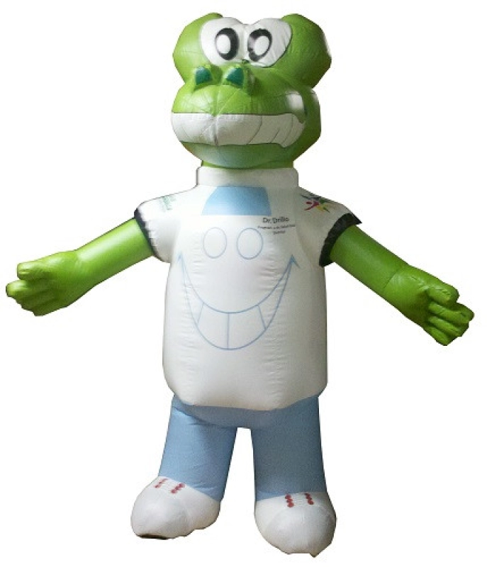 Dummy Inflable Caminante Cocodrilo, 2.10 mts de alto