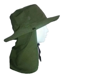 Sombrero Sahara, con Tapa Nuca, elaborados en drill de algodon