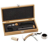 Set de 4 piezas para Vino en Bambú