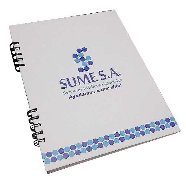 Cuaderno Argollado Pasta Dura, tamaño Carta, de 21 x 27 cmts