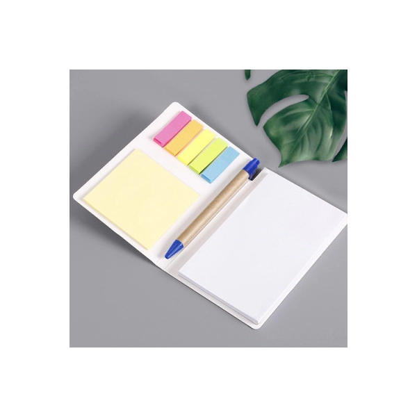 Libreta Conference, de 10 x 15 cmts, con post it y boligrafo