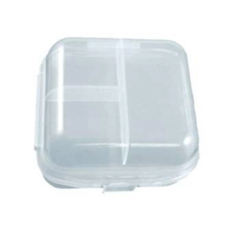 Pastillero Dual, con 6 compartimientos, 7.5 x 6.7 x 3.5 cmts