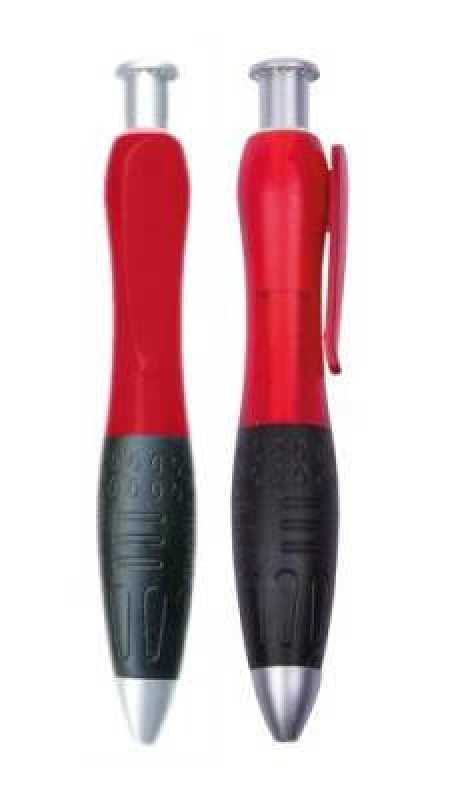 Boligrafo Pavaroti, plastico, con grip negro