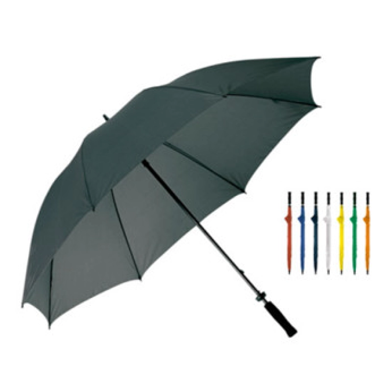 Paraguas Tipo Golf de 27”, automático, mango espumado, estructura metalica.