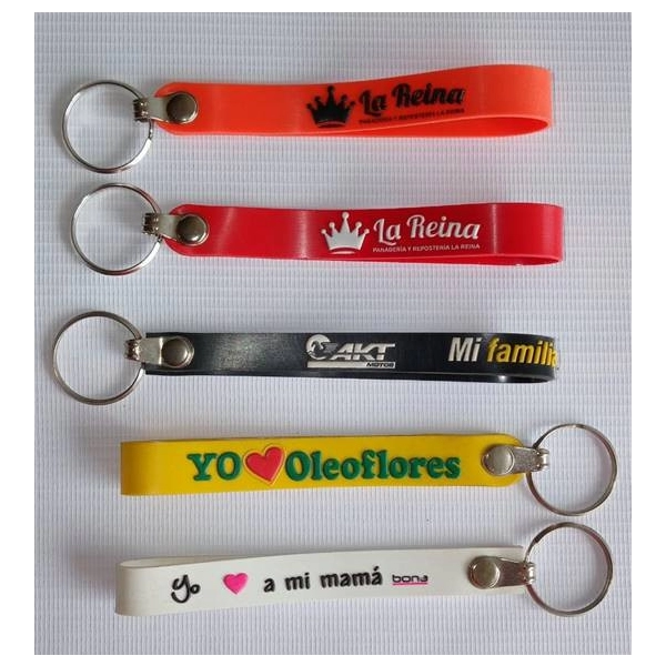 Manilla Llavero Microinyectado, con logo en alto relieve.