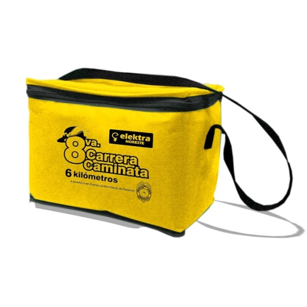 Lonchera Polinesia, 20 x 15 x 14.5 cmts, con forro y espuma interna