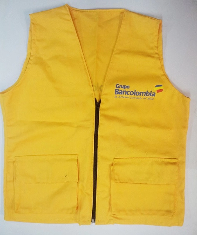 Chaleco en Drill, con 2 bolsillos, sin forro interno