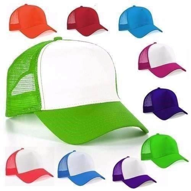 Gorra San Diego, en Poliester con malla, frente blanco, tipo camionero