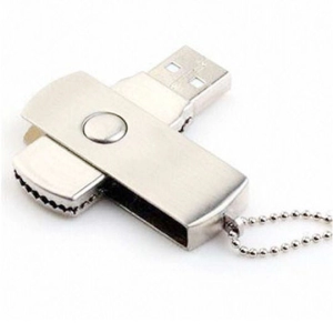 Memoria USB metalica giratoria