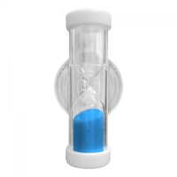 Reloj Shower plastico, de arena, de 3 minutos, con chupa para pared. 5.9 x 1.8 cmts