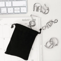 Set Motriz Antistress, 4 rompecabezas individuales en bolsa terciopelo, 8.5 x 6 cm