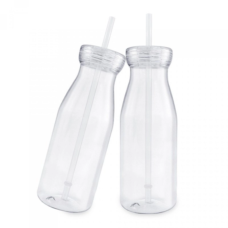 Vaso Pitillo Eleven, plastico, libre de BPA, 500 ml, 19.5 x 6.5 cmts